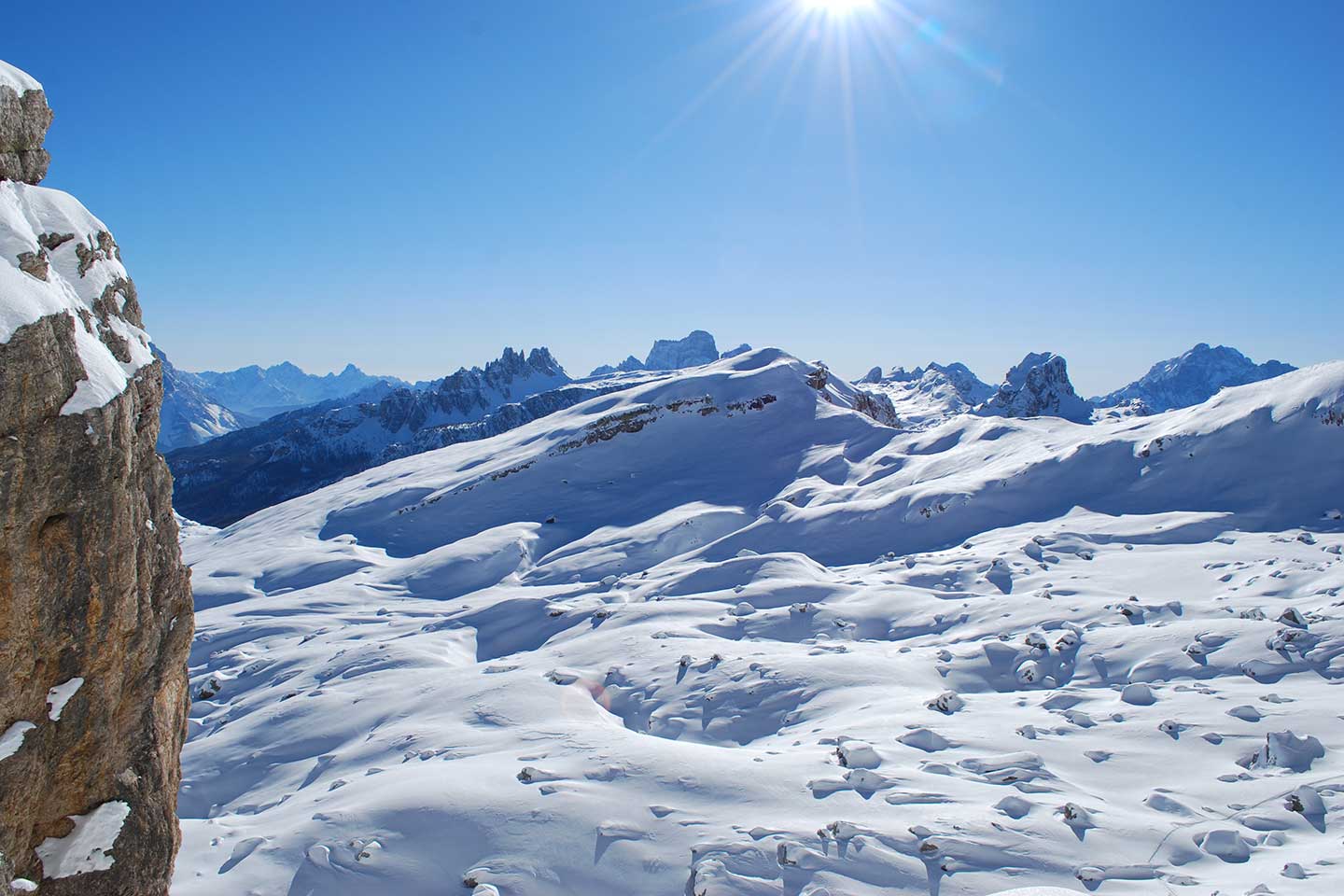 Ski Mountaineering to Forcella Grande in the Fanis Group