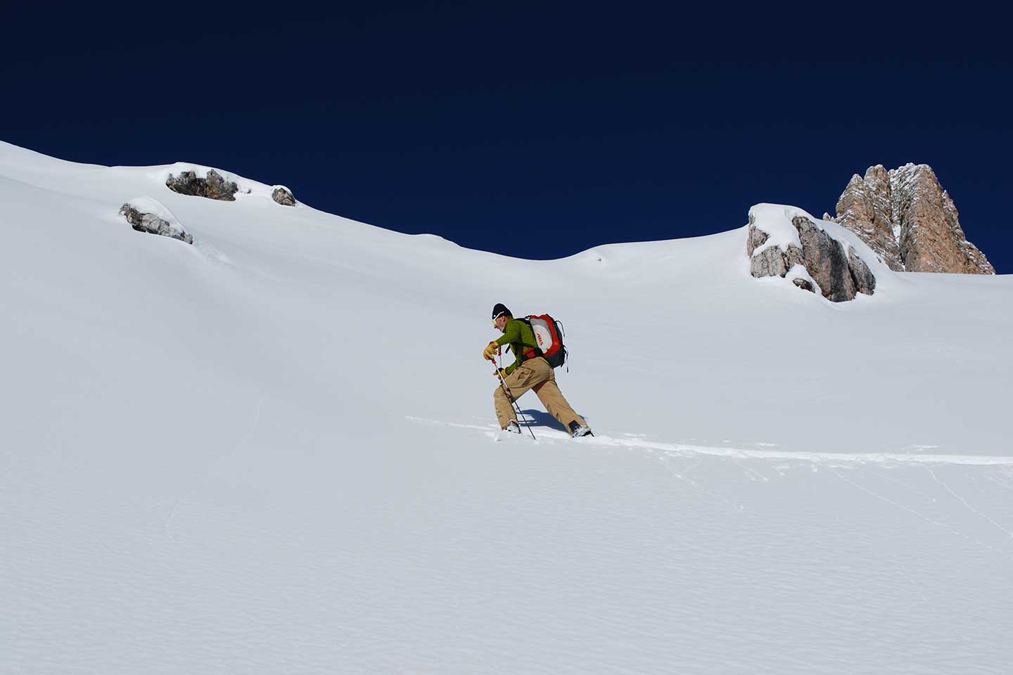 Ski Mountaineering to Forcella Grande in the Fanis Group