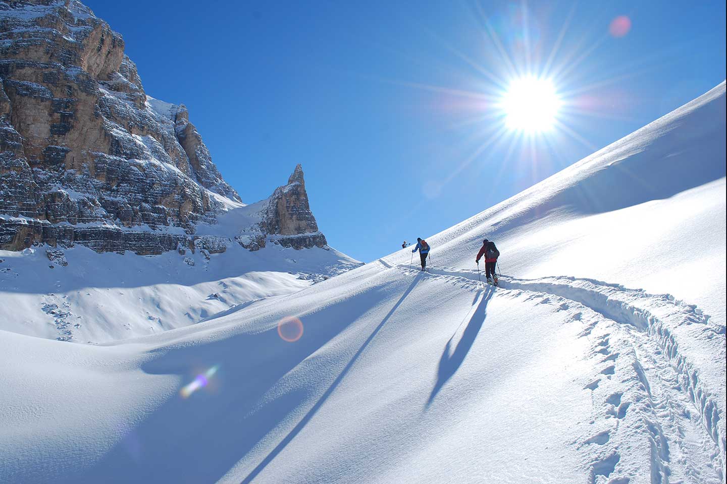 Ski Mountaineering to Forcella Grande in the Fanis Group