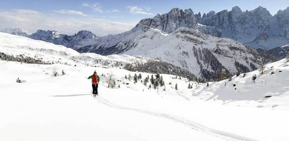 Ski Mountaineering to Cima Juribrutto from Passo Valles