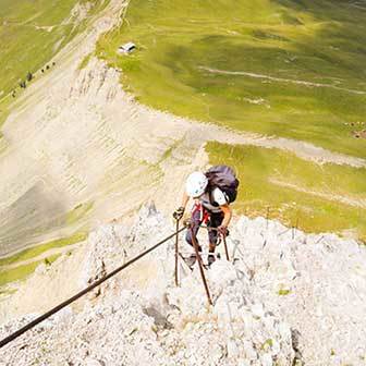 Ferrata Kaiserjäger al Col Ombert