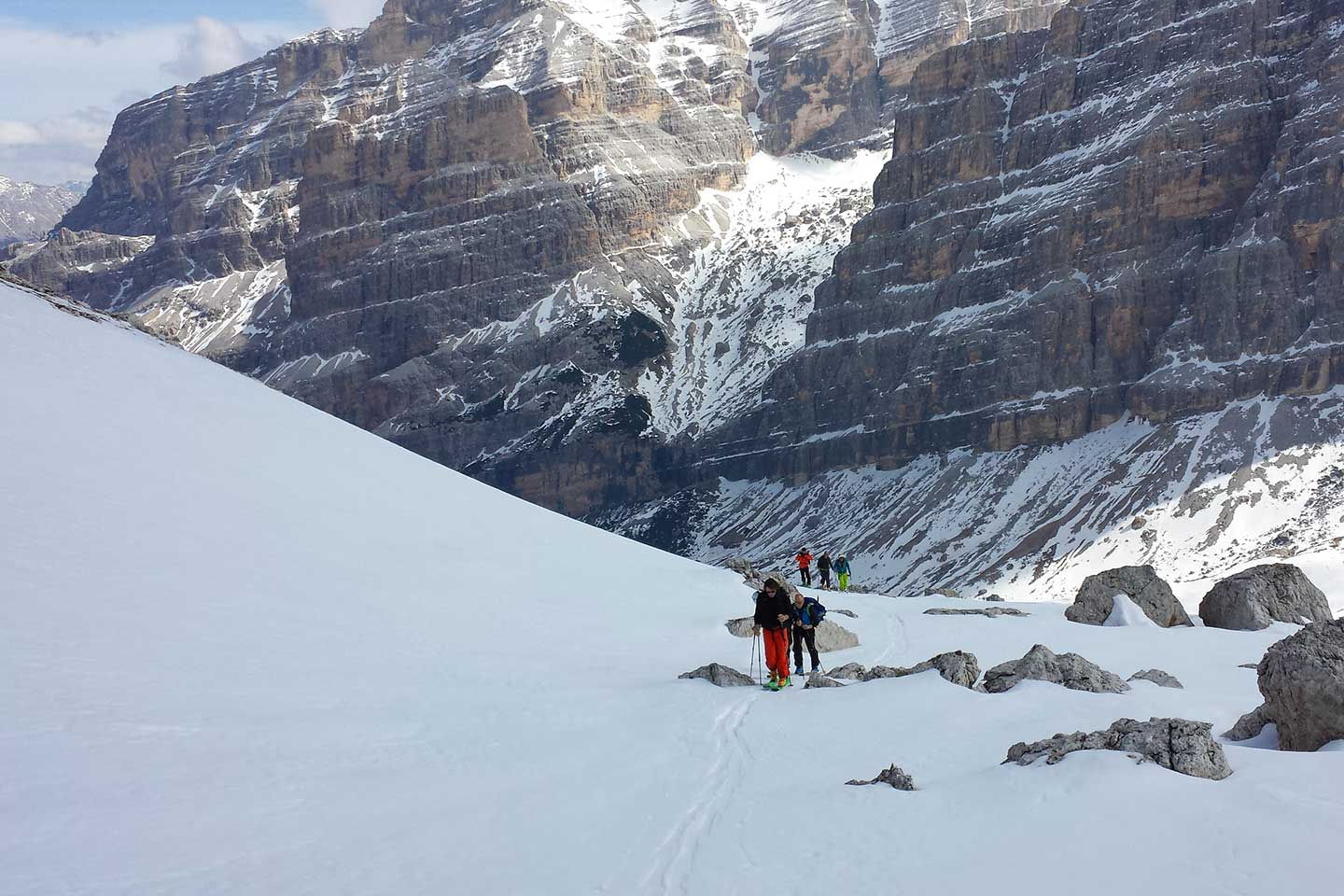 Sci Alpinismo al Lagazuoi alle Tre Forcelle