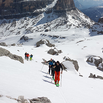 Sci Alpinismo al Lagazuoi alle Tre Forcelle