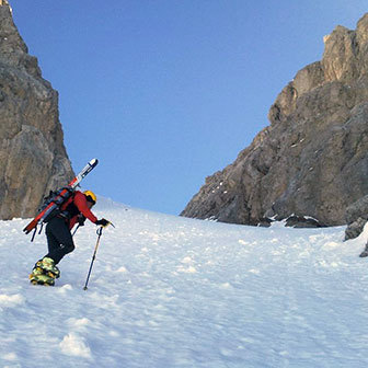 Sci Alpinismo alla Forcella del Laghet da Passo San Pellegrino