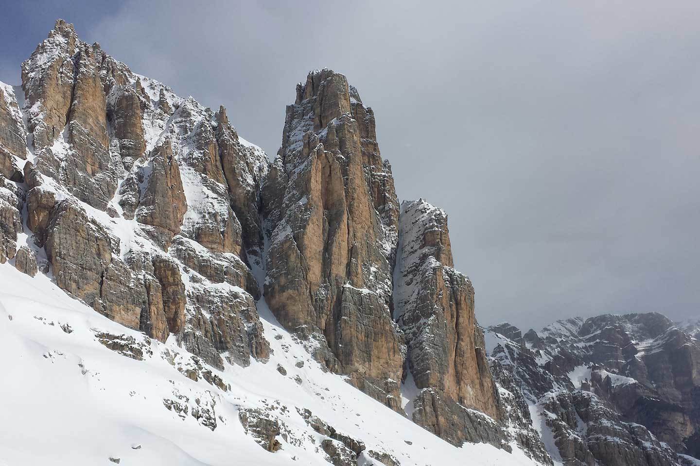 Ski Mountaineering in North Fanis to Canalino della Liberazione