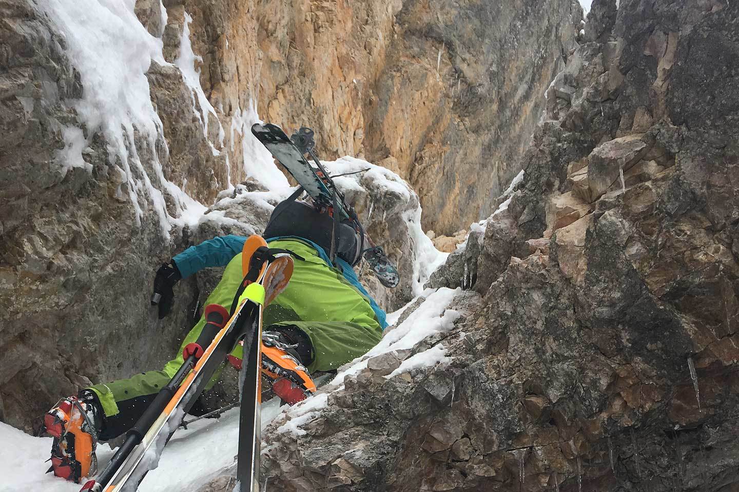 Ski Mountaineering in North Fanis to Canalino della Liberazione