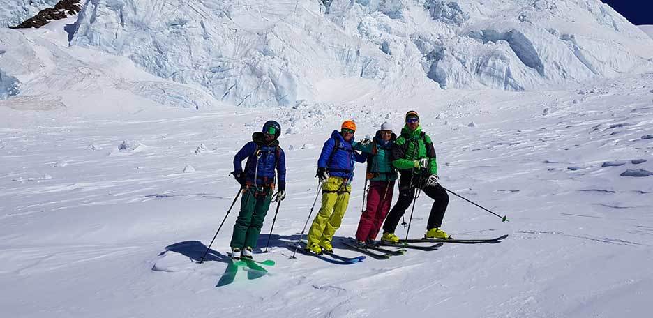 Freeride Skiing Lys Valley or Valle Perduta