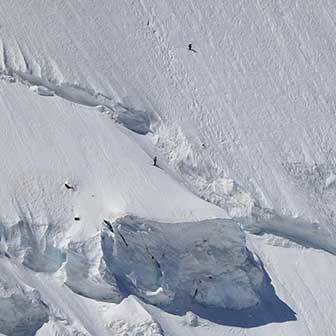 Extreme Off-piste Skiing in Monte Rosa to Lyskamm