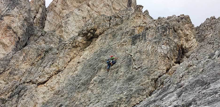 Mamma e Papà Climbing Route at Ra Gusela