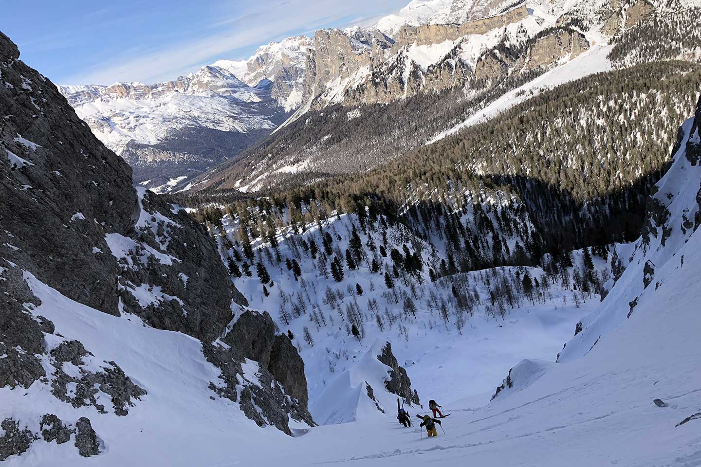 Sci Alpinismo alla Forcella Marcoira nel Gruppo del Sorapiss