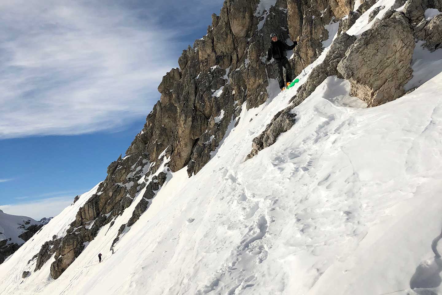 Ski Mountaineering to Forcella Marcoira in the Sorapiss Group