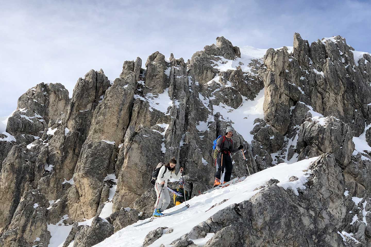 Ski Mountaineering to Forcella Marcoira in the Sorapiss Group