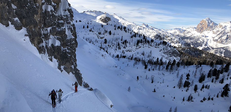 Ski Mountaineering to Forcella Marcoira in the Sorapiss Group