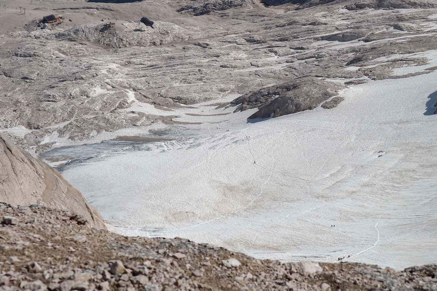 Ferrata Punta Penia in Marmolada, Cresta Ovest