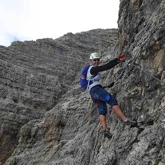 Ferrata delle Mèsules al Sella