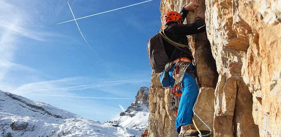 Arrampicata della Via Miriam sulla Torre Grande in Cinque Torri