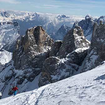 Ski Mountaineering to Mount Mulaz in the Pale di San Martino