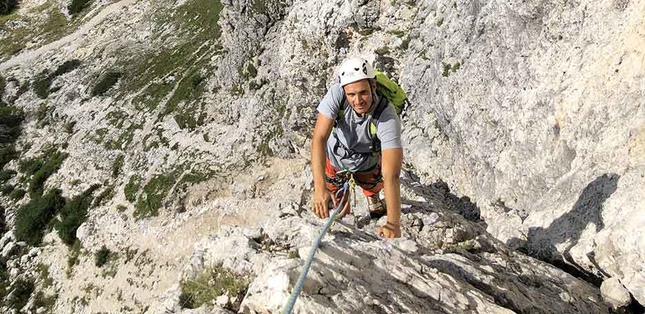 Nella Detassis Climbing Route to Corna Rossa