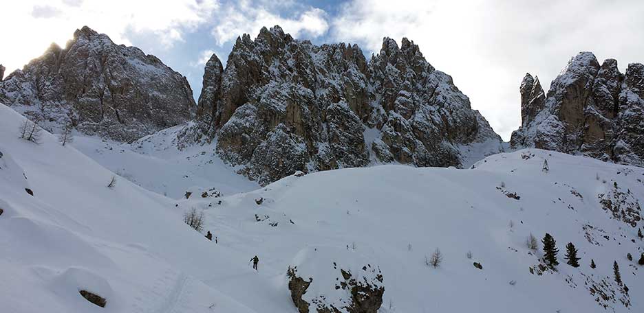 Ski Mountaineering to Forcella del Nevaio, Cadini di Misurina