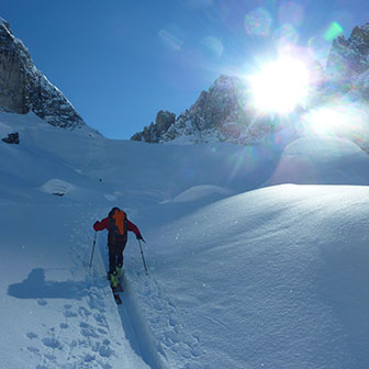 Ski Mountaineering to Forcella della Neve, Cadini di Misurina 