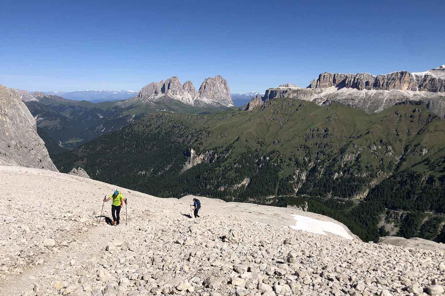 Via Normale in Marmolada, Arrampicata a Punta Penia