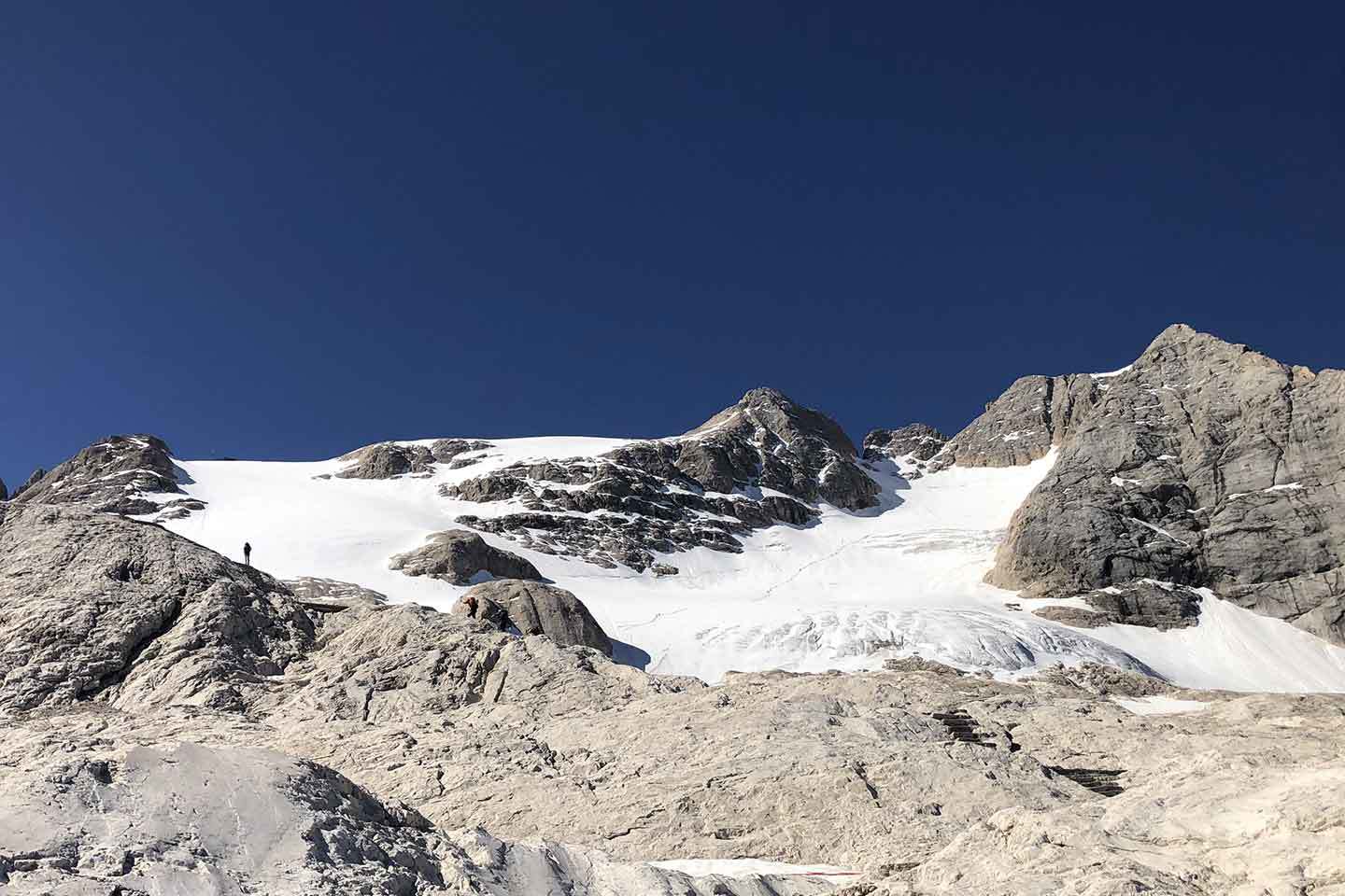 Via Normale in Marmolada, Arrampicata a Punta Penia