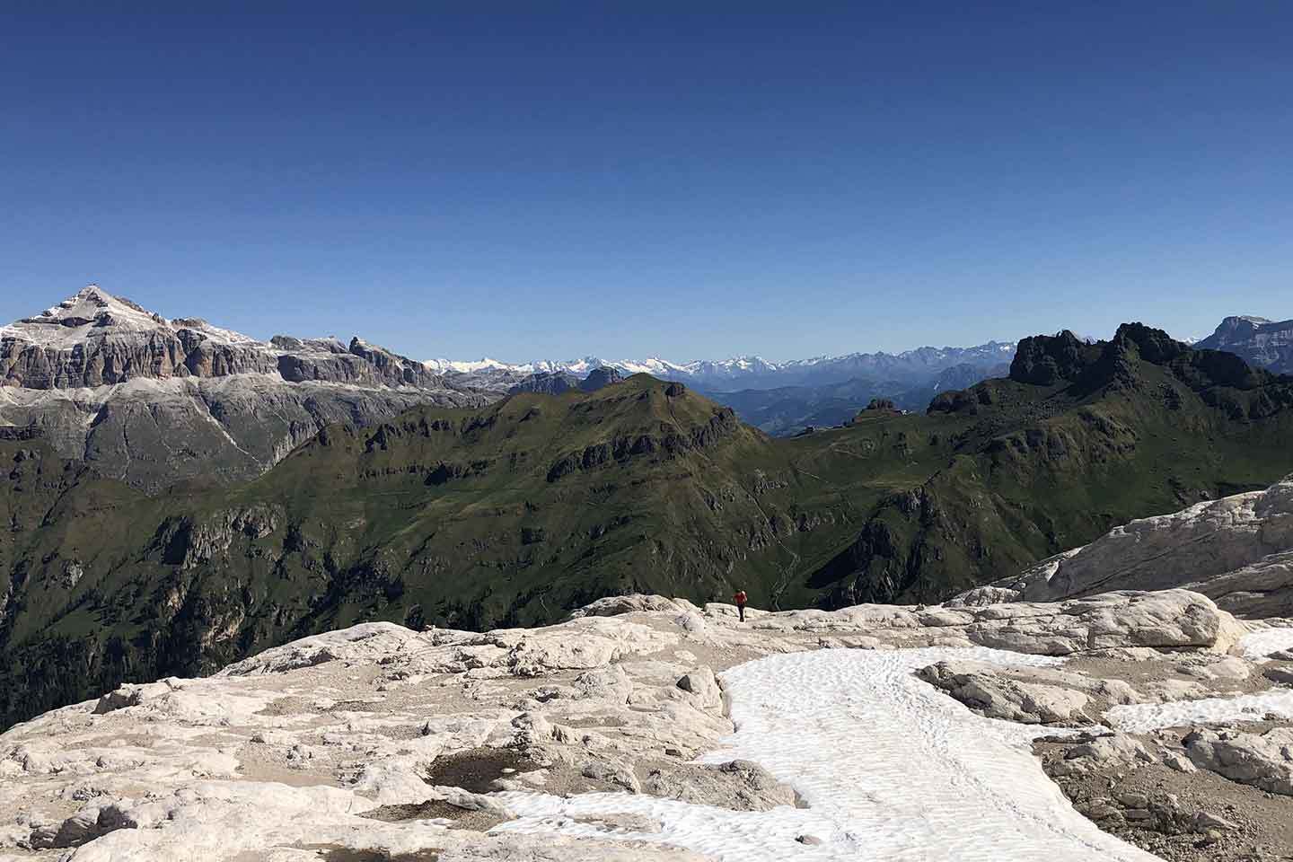 Via Normale in Marmolada, Arrampicata a Punta Penia