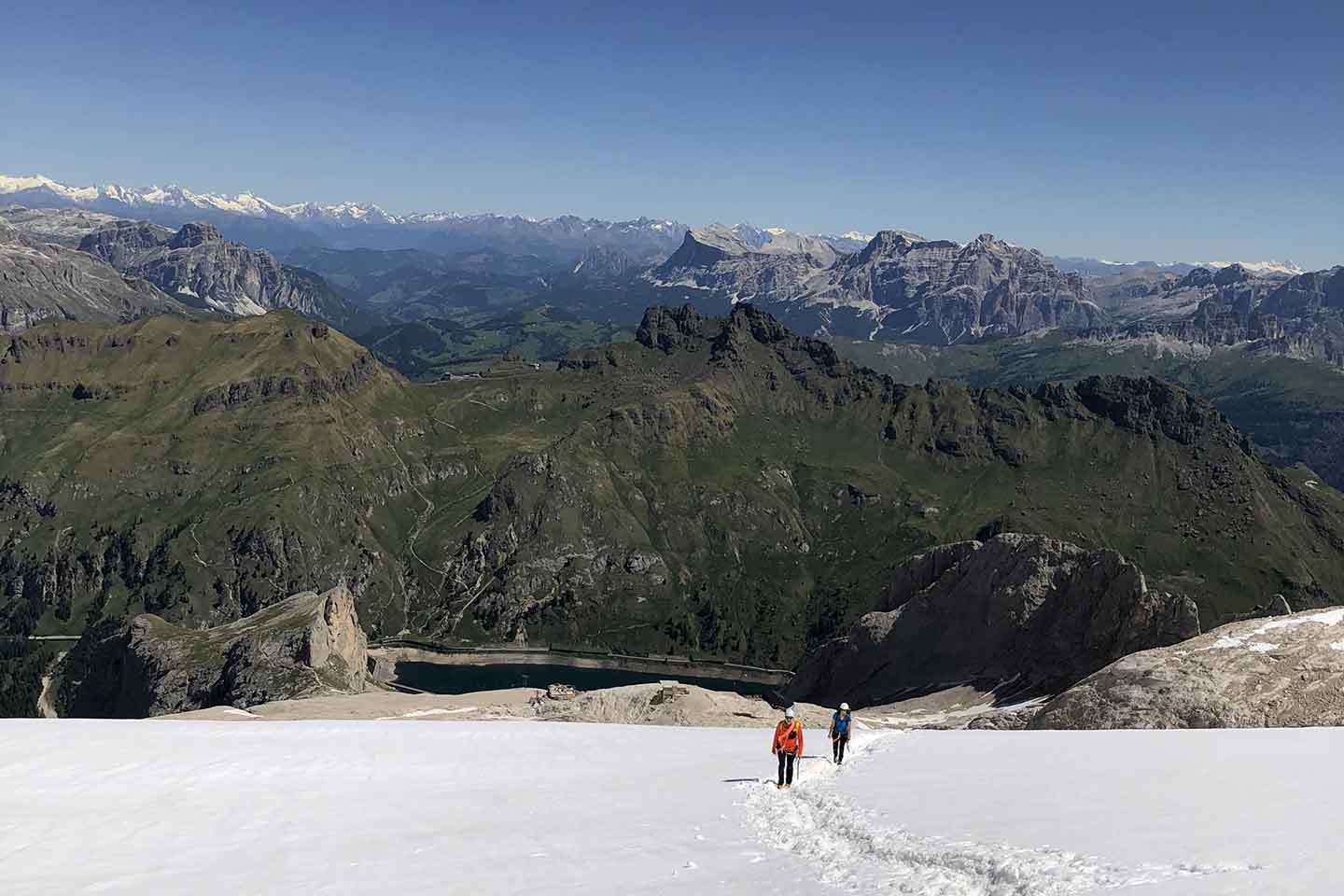 Via Normale in Marmolada, Arrampicata a Punta Penia