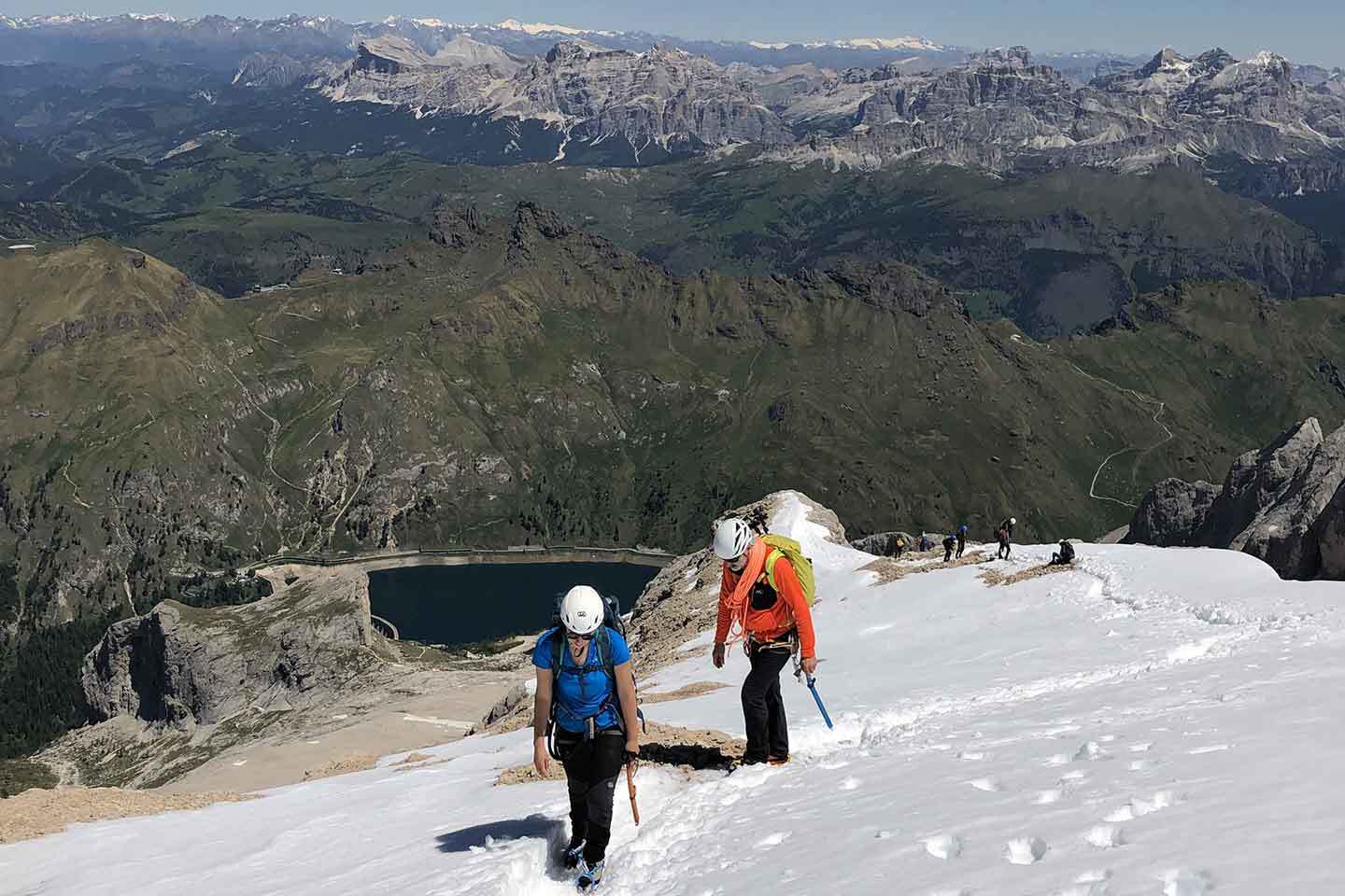 Via Normale in Marmolada, Arrampicata a Punta Penia