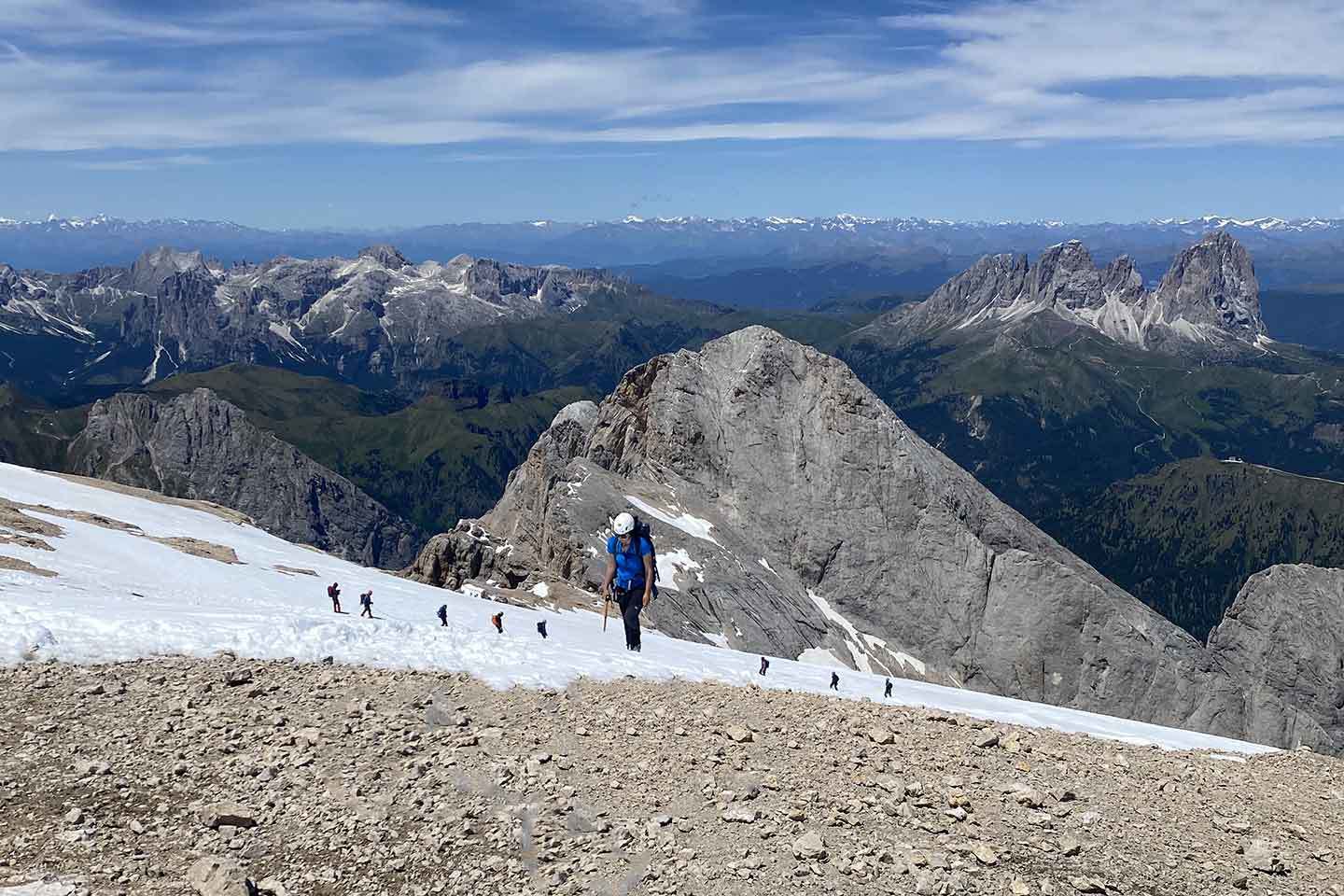 Marmolada Normal Route, Climbing to Punta Penia