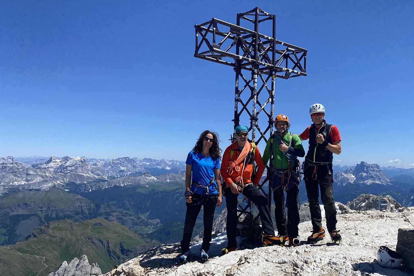 Via Normale in Marmolada, Arrampicata a Punta Penia