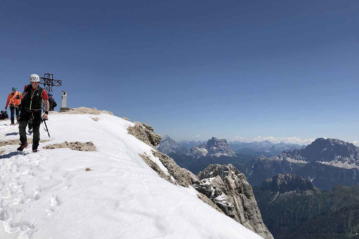 Via Normale in Marmolada, Arrampicata a Punta Penia