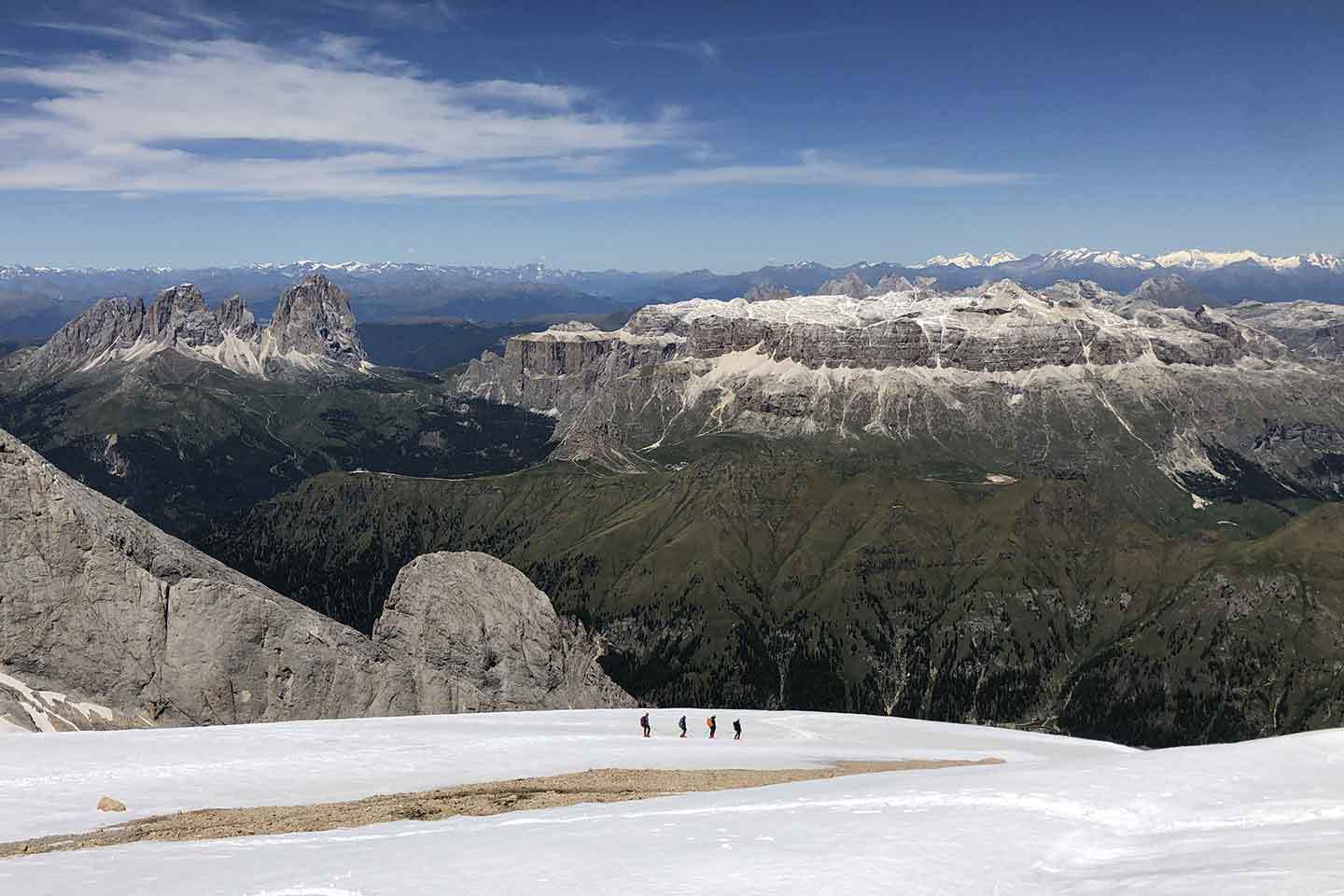 Via Normale in Marmolada, Arrampicata a Punta Penia