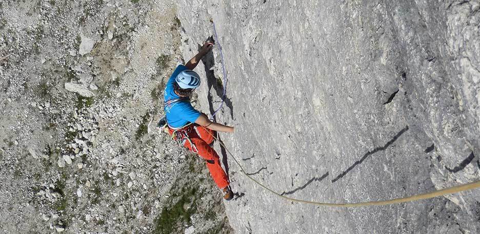 Odio la Guerra Climbing Route at Lagazuoi