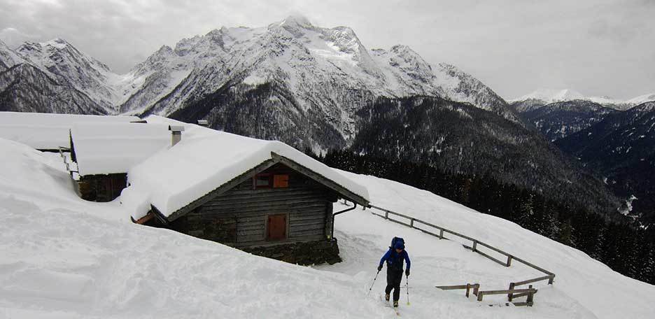 Ski Mountaineering to Cima Paradisi in the Lagorai Range