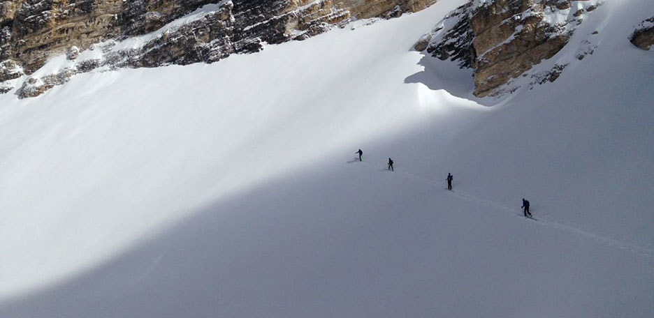 Ski Mountaineering to Sass de Putia, East Side