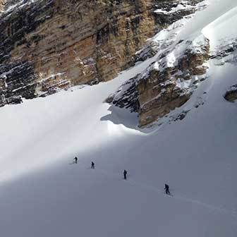 Sci Alpinismo al Sass de Putia Parete Est