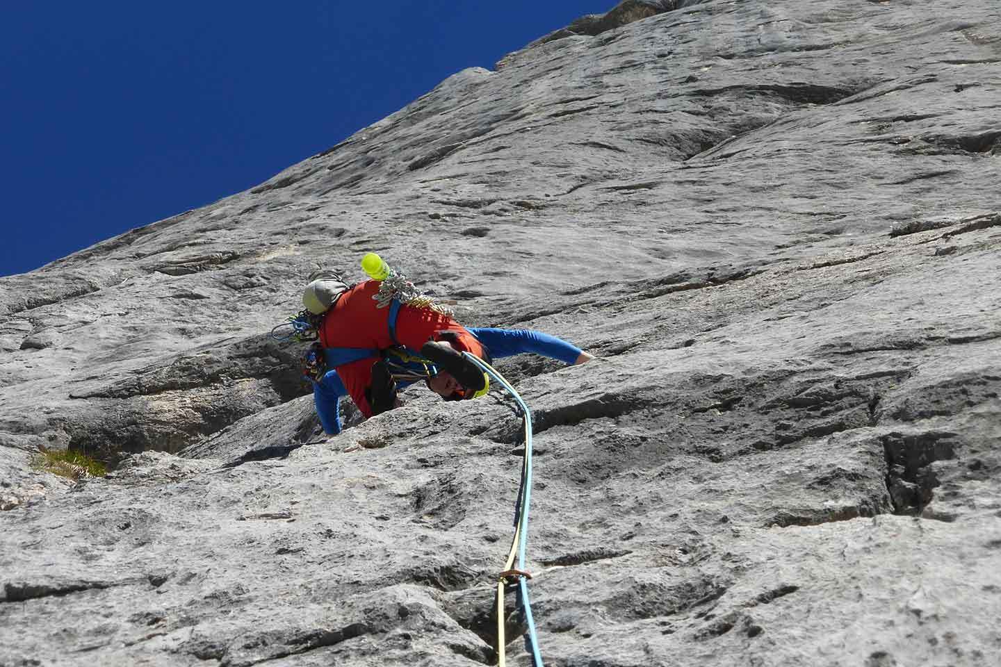 Via Attraverso il Pesce, Arrampicata in Marmolada d'Ombretta - Bruno Pederiva e Tom Ballard