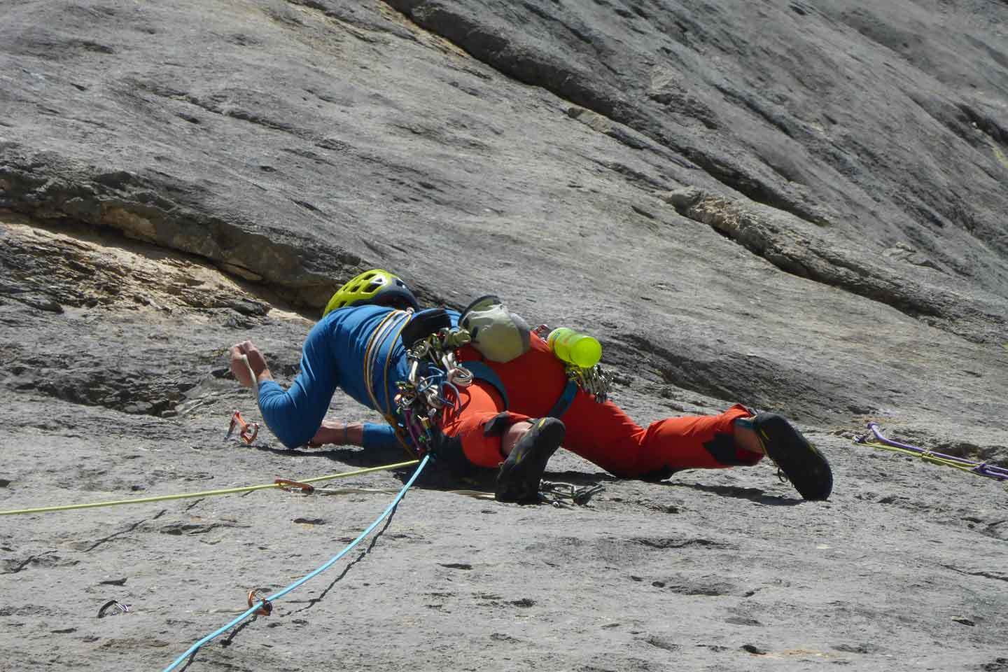 Via Attraverso il Pesce, Arrampicata in Marmolada d'Ombretta - Bruno Pederiva e Tom Ballard