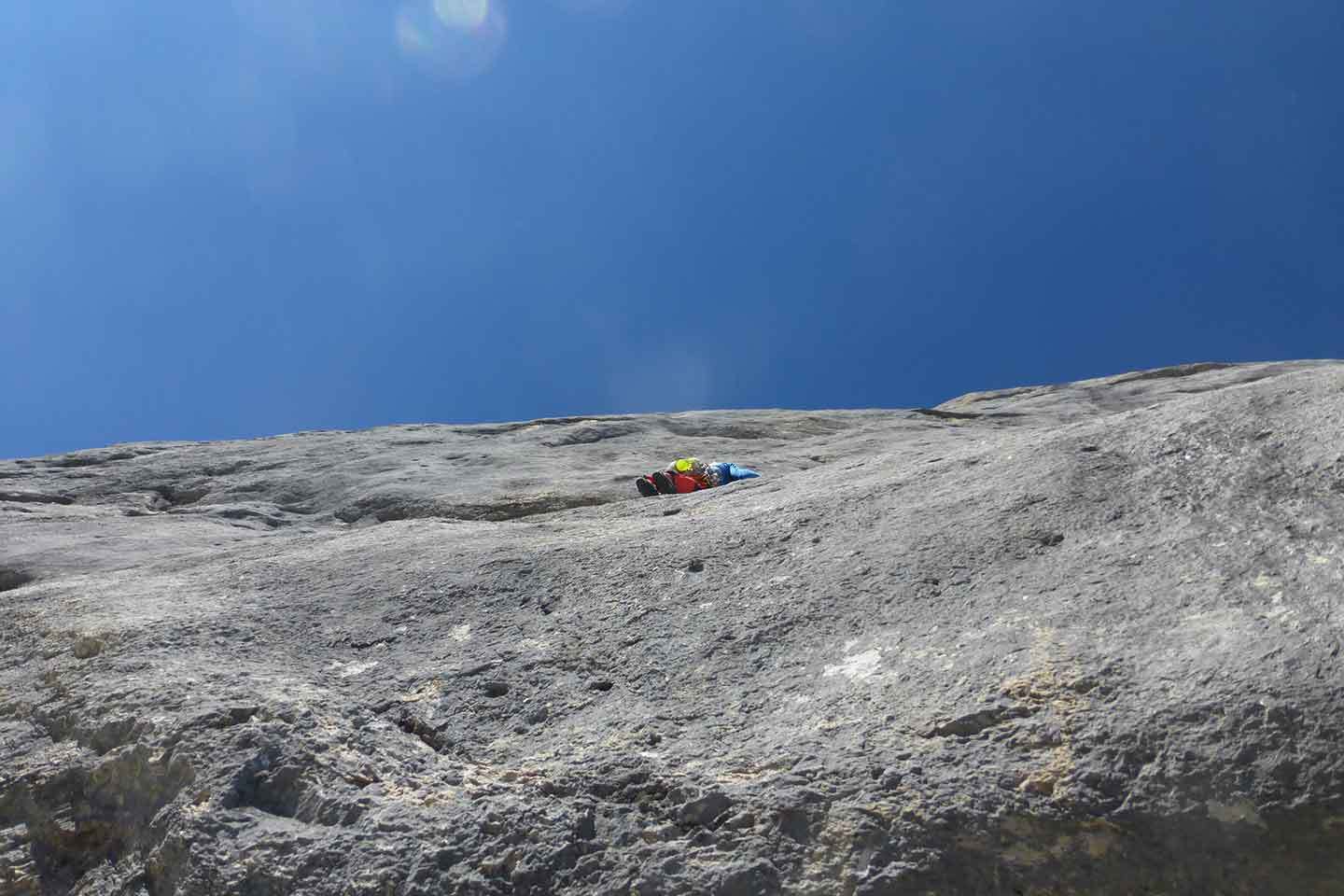 Via Attraverso il Pesce, Arrampicata in Marmolada d'Ombretta - Bruno Pederiva e Tom Ballard