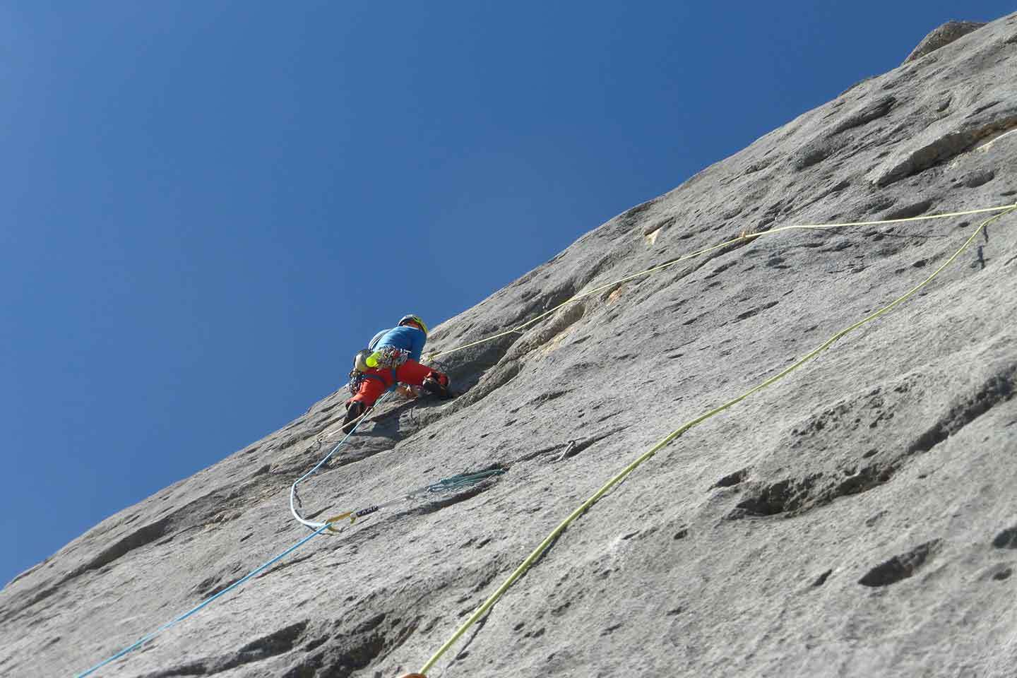 Via Attraverso il Pesce, Arrampicata in Marmolada d'Ombretta - Bruno Pederiva e Tom Ballard