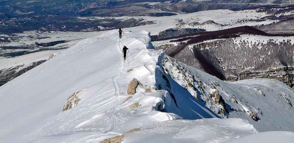 Sci Alpinismo al Monte Pescofalcone per la Rava Cupa