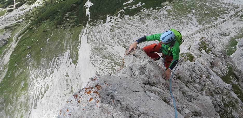 Primo Spigolo Climbing Route at Tofana di Rozes