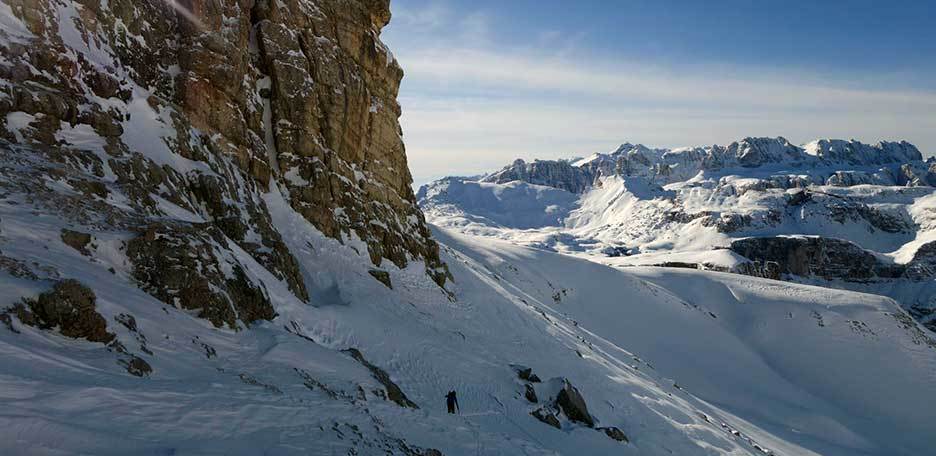 Sci Alpinismo al Piz Duleda nel Gruppo Puez-Odle