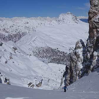 Ski Mountaineering to Cima Puez in the Puez-Odle