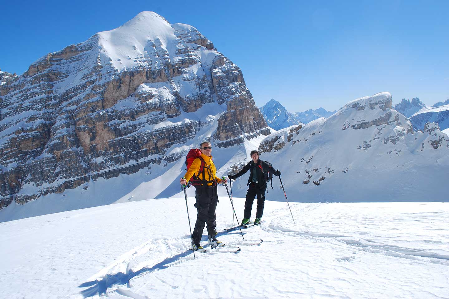 Ski Mountaineering to Forcella dei Quaire in South Fanis