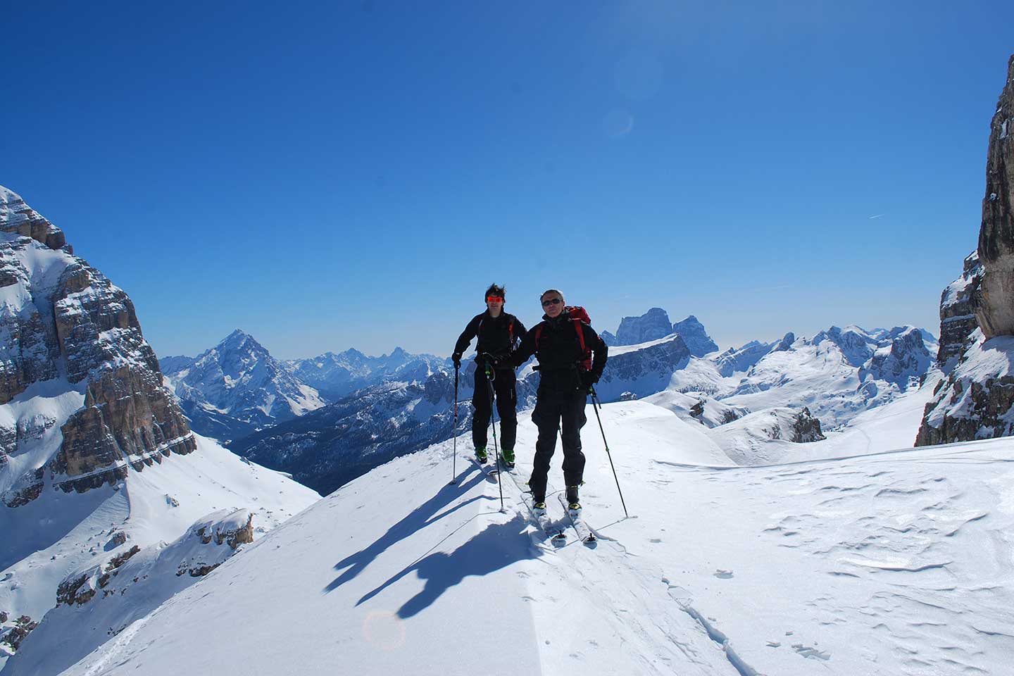 Ski Mountaineering to Forcella dei Quaire in South Fanis