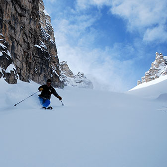 Sci Fuoripista al Vallon de Raola alle Tofane