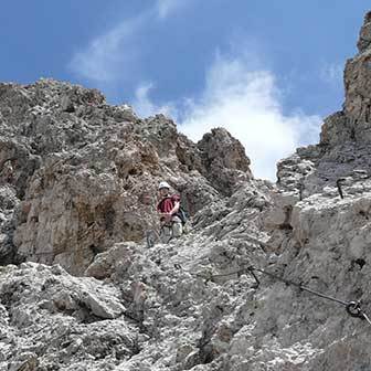 Ferrata Sass Rigais nelle Odle