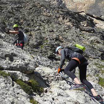 Ferrata Col Rodella nel Gruppo del Sassopiatto